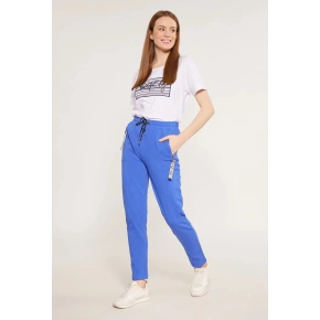 Spodnie / spodnie dresowe damskie TRU0010-013 błękit królewski - Monnari