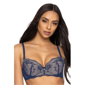 Damski biustonosz push-up Percy 3530/11 ciemnoniebieski - matowy