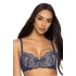 Damski biustonosz push-up Percy 3530/11 ciemnoniebieski - matowy