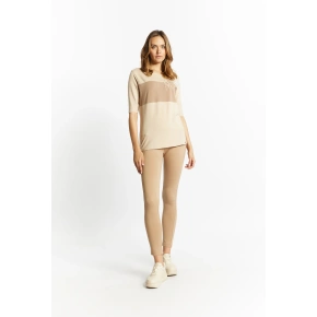 Legginsy damskie TRU2440 beżowy - Monnari