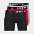 Bokserki męskie Air Jordan Flight Cotton Core 3-Pack Boxer Brief - JM0622-H24 pánské