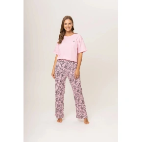 Piżama damska 160/057 różowa wzór serca - Karol