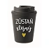 HRNEK ZŮSTAŇ STEJNÝ - černý termohrnek 300 ml