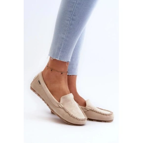 Damskie loafersy DF937 Jasnobeżowe - Stawiaj kroki w dobrym stylu Damskie loafersy DF937 Jasnobeżowe - Stawiaj kroki w dobrym stylu