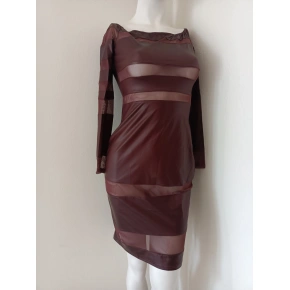 Seksowna sukienka damska 18966 ciemny burgund - Koucla