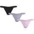 Stringi damskie 3Pack UW0UW05017 0V9 czarny/fioletowy/st. różowy - Tommy Hilfiger
