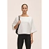 Koszulka damska Casall Aria Cropped Boatneck biały