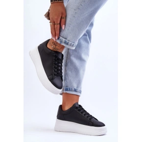 Damskie buty sportowe L22-2 czarne - Stawiaj kroki w dobrym stylu