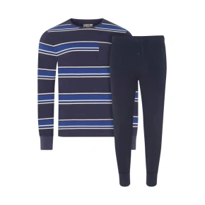 Piżama męska 500008 460 tm. niebieski z paskiem - Jockey