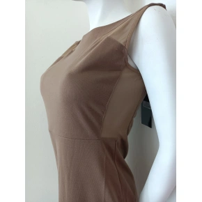 Sukienka damska bez rękawów 18417 brązowa - Koucla