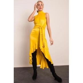 Sukienka damska z dłuższym tyłem 14234 - BSL