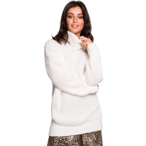 Sweter damski BK030 biały - BeWear
