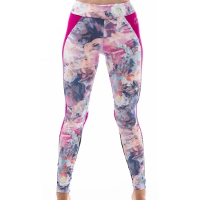 Damskie długie legginsy z motywem kwiatowym A6102 - Litex