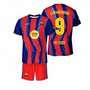 FC Barcelona Robert Lewandowski komplet koszulka spodenki junior box 2025/26 BC59EL dětské