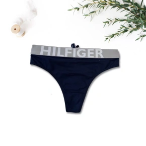 Stringi damskie UW0UW00504 niebiesko-szary - Tommy Hilfiger