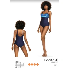 Damski jednoczęściowy strój kąpielowy S8030PF4 1 Pacific 4 granatowy z niebieskim - Self