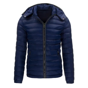 Męska przejściowa kurtka pikowana ciemnoniebieska - Ciemnoniebieski / L - DSTREET