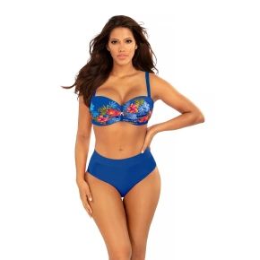Damski dwuczęściowy strój kąpielowy Bali 2 S730BL2-4 Blue-Flowers - Self