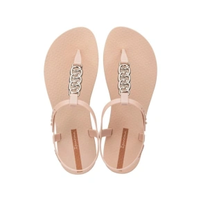 Ipanema Sandal Class sandały japonki damskie lekkie beżowe ze złotym dámské