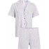 Piżama damska WOVEN SHORT SET 000QS6967E LNU sv. fioletowy - Calvin Klein
