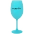 VÍNOPIČKA - tyrkysová sklenice na víno 350 ml