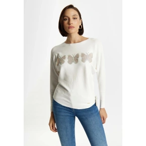 Sweter damski QNS0140-000 biały - Monnari