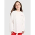 Longsleeve oversize z nadrukiem dziewczęcy 4F 4FJRAW25TLONF589-11S