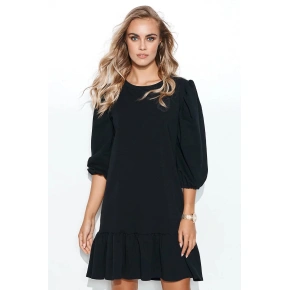 Damska sukienka dzienna M709 czarny - Makadamia