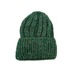 Czapka damska 24519 042 Ciemnozielone akcenty - P&M