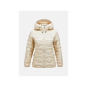 Kurtka puchowa damska PEAK PERFORMANCE Helium Down Hood Jacket Women beżowy Kurtka puchowa damska PEAK PERFORMANCE Helium Down Hood Jacket Women beżowy