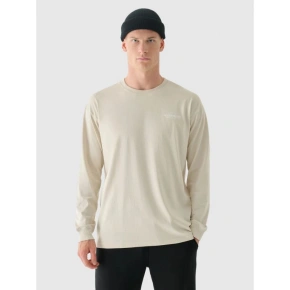 Longsleeve oversize z nadrukiem męski 4F 4FRAW24TLONM502-12S