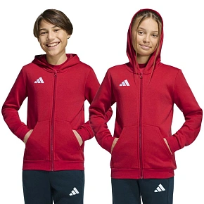 Bluza dla dzieci adidas Entrada 26 Full Zip Hoodie czerwona KH1781 Bluza dla dzieci adidas Entrada 26 Full Zip Hoodie czerwona KH1781