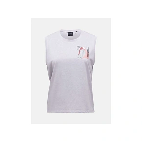 Koszulka damska PEAK PERFORMANCE W Explore Graphic Sleeveless kolor szary Koszulka damska PEAK PERFORMANCE W Explore Graphic Sleeveless kolor szary
