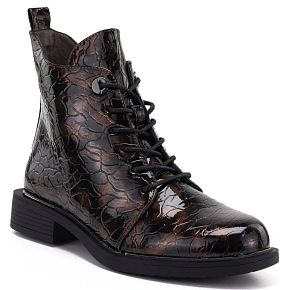 Botki damskie lakierowane brązowe S.Barski HY62-8140 Botki damskie lakierowane brązowe S.Barski HY62-8140