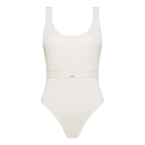 Damski jednoczęściowy strój kąpielowy Monogram Rib KW0KW02151-PGA - Calvin Klein
