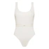 Damski jednoczęściowy strój kąpielowy Monogram Rib KW0KW02151-PGA - Calvin Klein