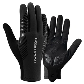 Rękawiczki rowerowe Rockbros wiosna/lato/jesień, pełne, rozmiar: XL- czarne Rękawiczki rowerowe Rockbros wiosna/lato/jesień, pełne, rozmiar: XL- czarne