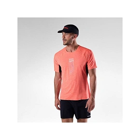 Koszulka biegowa Rossignol Sapa Ultra Tee - neon red rozmiar: l