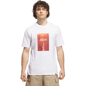 Koszulka męska adidas Waterfall Graphic biała KH0398 pánské