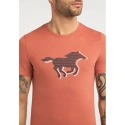 T-shirt męski Aaron C Print M 1009522 7103 - Mustang