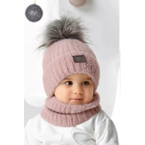 Dziecięcy zestaw czapka i szalik 46-425 - AJS