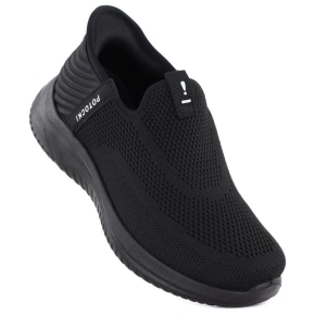 Półbuty sportowe damskie slip on czarne Potocki BK01312