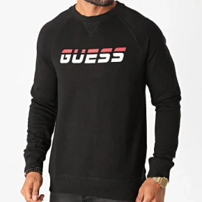 Bluza męska z kapturem U0BA48K9V31 - JBLK czarny - Guess