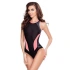 Jednoczęściowy strój kąpielowy Nina W 6402-133 czarno-różowy - Aqua Speed
