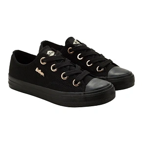 Lee Cooper buty sportowe damskie trampki z tkaniny stylowe czarne dámské