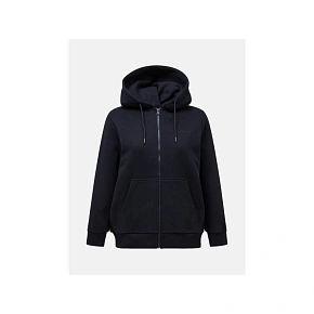 Bluza damska Peak Performance W Original Small Logo Zip kolor czarny Bluza damska Peak Performance W Original Small Logo Zip kolor czarny