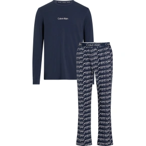 Piżama męska L/S PANT SET 000NM2184E GVB tm. niebieski - Calvin Klein