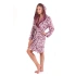 Damski szlafrok z kapturem Flora Short 4856 4803 Burgundy - Vestis
