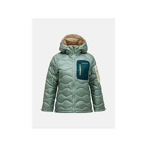 Kurtka damska puchowa PEAK PERFORMANCE W Helium Utility Down Hood Jacket kolor zielony Kurtka damska puchowa PEAK PERFORMANCE W Helium Utility Down Hood Jacket kolor zielony