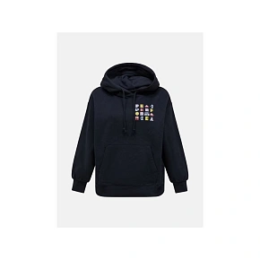 Bluza damska PEAK PERFORMANCE W Terry Graphic Hood kolor czarny Bluza damska PEAK PERFORMANCE W Terry Graphic Hood kolor czarny